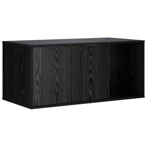vidaXL Kattenkrat meubel Zwart eiken 100 x 49 x 45 cm Bewerkt hout
