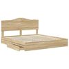 vidaXL Opslag bed met lade Sonoma Eiken 180 x 200 cm Bewerkt hout