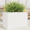 vidaXL Plantenbak 70x40x46 cm massief grenenhout wit