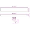 vidaXL Raamsokkel Bruin Hout 80 x 15 x 4,5 cm PVC