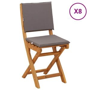 vidaXL Bistrostoelen voor buiten 8 st Donkergrijs Massief Acaciahout