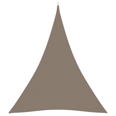 vidaXL Zonnescherm driehoekig 3x4x4 m oxford stof taupe