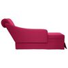 vidaXL Chaise longue met bolster en rechterarmleuning fluweel wijnrood