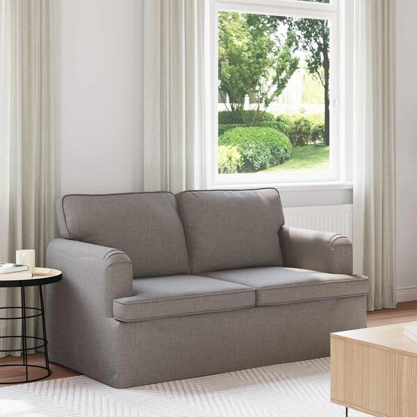 vidaXL Bank Taupe 144 x 80 x 85 cm Stof