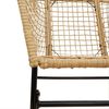 vidaXL 3-delige Tuinset poly rattan glas bruin