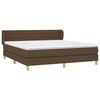 vidaXL Boxspring met matras stof donkerbruin 180x200 cm