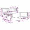 vidaXL Bedframe Bruin en zwart 160 x 200 cm Massief grenenhout