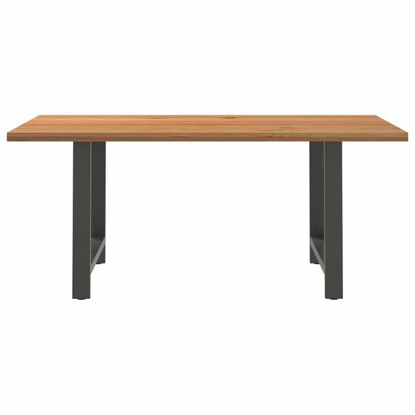 vidaXL Eettafel rechthoekig 180x120x74 cm massief eikenhout lichtbruin
