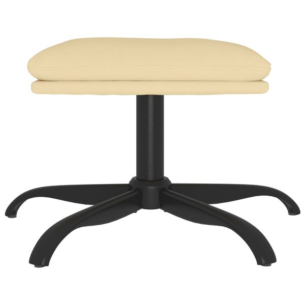 vidaXL Voetenbank 60x60x36 cm fluweel crèmewit