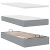 vidaXL Ottoman bed met matras 100x200cm stof lichtgrijs