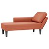 vidaXL Chaise longue met kussen corduroy stof rood oranje