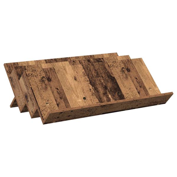vidaXL Tijdschrift Rek Oudhout 90 x 53 x 28,5 cm Bewerkt hout