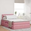 vidaXL Opbergbed met LED met matras met LED Roze 120 x 200 cm Fluweel