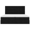 vidaXL Ottoman bed met matrassen 200x200cm fluweel zwart