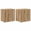 vidaXL TV Wandkasten 2 st Artisan Eiken Bewerkt hout