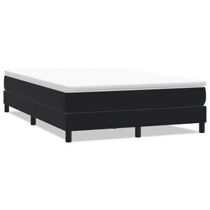 vidaXL Boxspring zonder matras fluweel zwart 140x220 cm