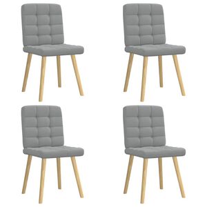 vidaXL Eetkamerstoelen 4 st stof lichtgrijs