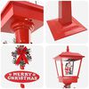vidaXL Kerststraatlamp met lantaarn Rood 40,5x40,5x180cm Kunststof