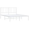 vidaXL Bedframe met hoofdbord metaal wit 120x200 cm