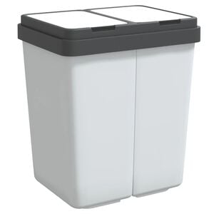 vidaXL Vuilnisbak dubbel 2x25 L wit