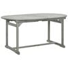 vidaXL Tuintafel (160-240)x100x75 cm massief acaciahout