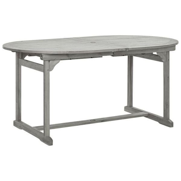 vidaXL Tuintafel (160-240)x100x75 cm massief acaciahout