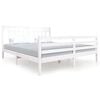 vidaXL Bedframe massief hout wit 180x200 cm