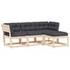 vidaXL 4-delige Loungeset massief grenenhout