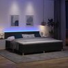 vidaXL LED Box Spring Bed met matras met LED Zwart 200 x 200 cm Stof