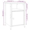 vidaXL Nachtkastje 40x42x60 cm bewerkt hout grijs sonoma eikenkleurig