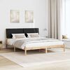vidaXL Bedframe Bruin en zwart 200 x 200 cm Massief grenenhout