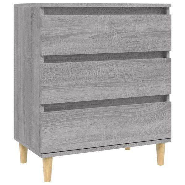 vidaXL Dressoir 60x35x70 cm bewerkt hout grijs sonoma eikenkleurig