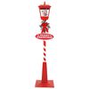 vidaXL Kerststraatlamp met lantaarn Rood 40,5x40,5x180cm Kunststof