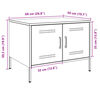 vidaXL Salontafel 68x50x50,5 cm staal roze