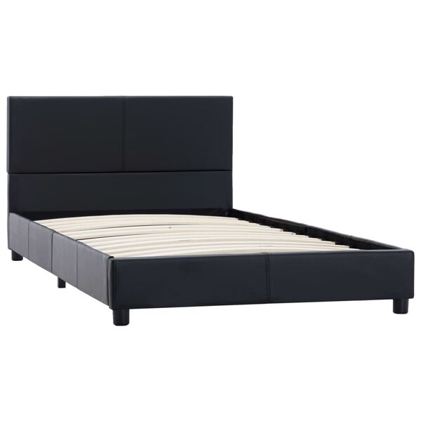 vidaXL Bedframe kunstleer zwart 90x200 cm