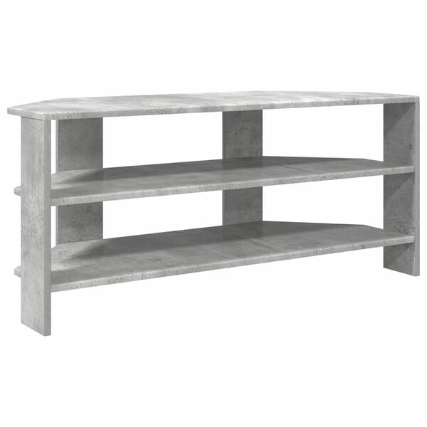 vidaXL HoekTVKast Beton Grijs 102x40,5x45cm Bewerkt hout
