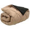vidaXL Winter Dekbed Zwart en Taupe 200 x 140 cm Microfiber