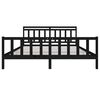 vidaXL Bedframe massief hout zwart 200x200 cm