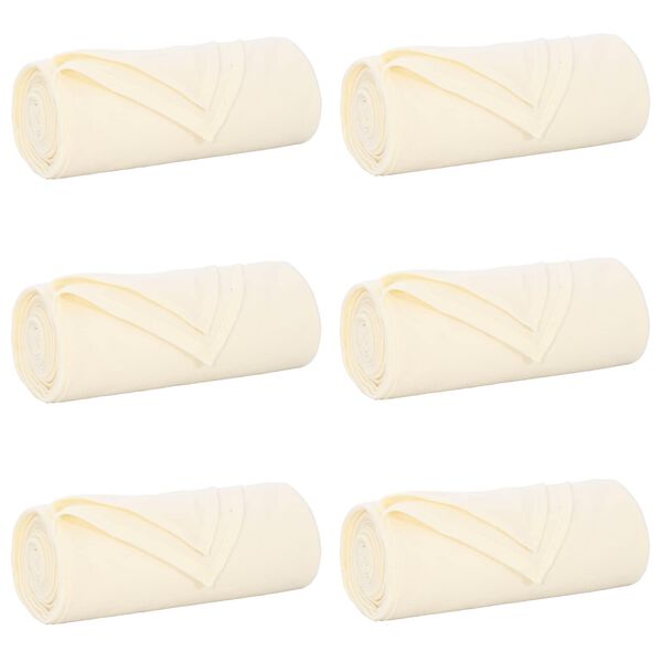 vidaXL Kleden 6 stuks Cr&egrave;me 170 x 130 cm Fleece