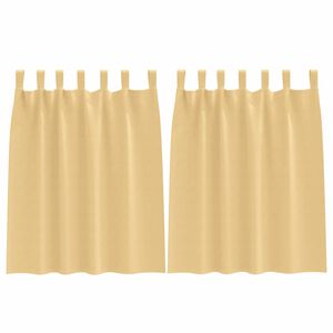 vidaXL Zwart-out Gordijnen met Ringen 2 st Beige 140 x 140 cm