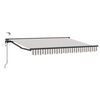 vidaXL Elektrisch Uittrekbaar Zonnescherm Lichtgrijs en wit. 3,5 x 2 m