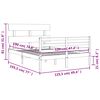 vidaXL Bedframe met hoofdbord massief hout