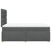 vidaXL Boxspring met matras stof donkergrijs 120x190 cm