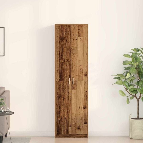 vidaXL Kledingkast met plank Oud Hout 55 x 25 x 189 cm Bewerkt hout