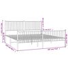 vidaXL Bedframe met hoofd- en voeteneinde metaal zwart 183x213 cm