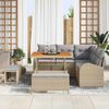 vidaXL Tuin Sofa Set met kussen 8 pcs Beige Poly riet