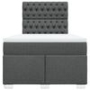 vidaXL Boxspring met matras stof donkergrijs 120x200 cm