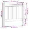 vidaXL Hoofdbord 106x4x100 cm massief grenenhout honingbruin