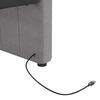vidaXL Slaapbank met matras en USB stof lichtgrijs 90x200 cm