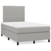 vidaXL Boxspring met matras stof lichtgrijs 120x190 cm